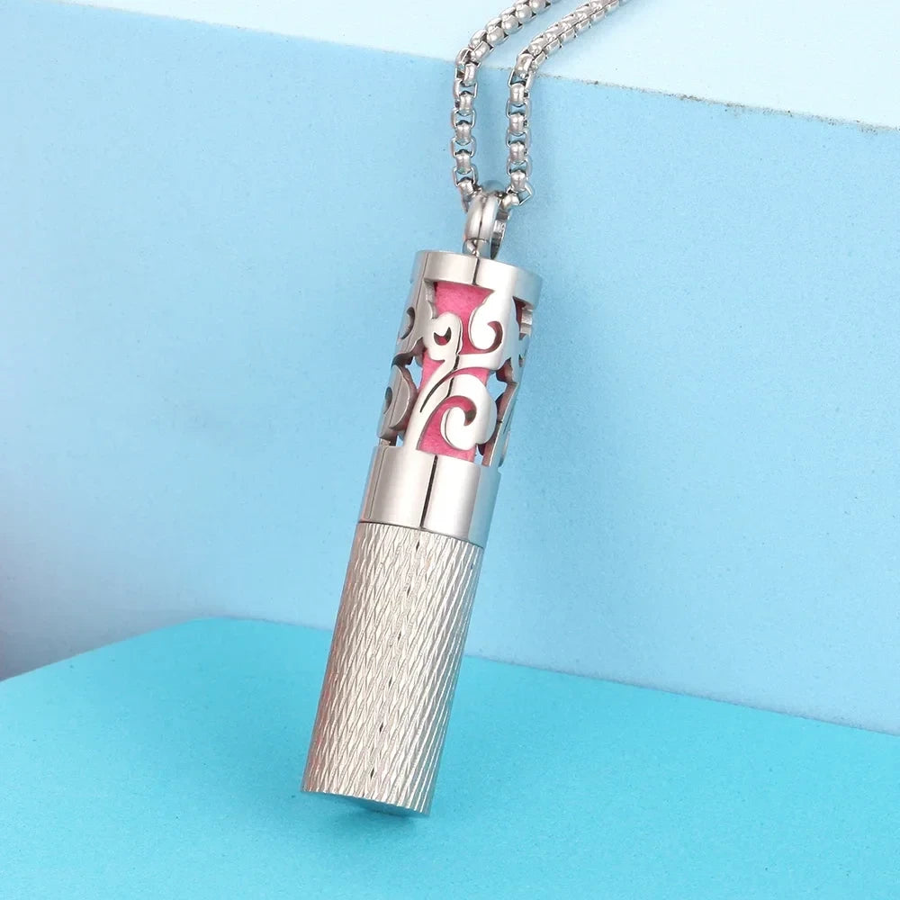 Stainless Steel Aromatherapy Locket Necklace