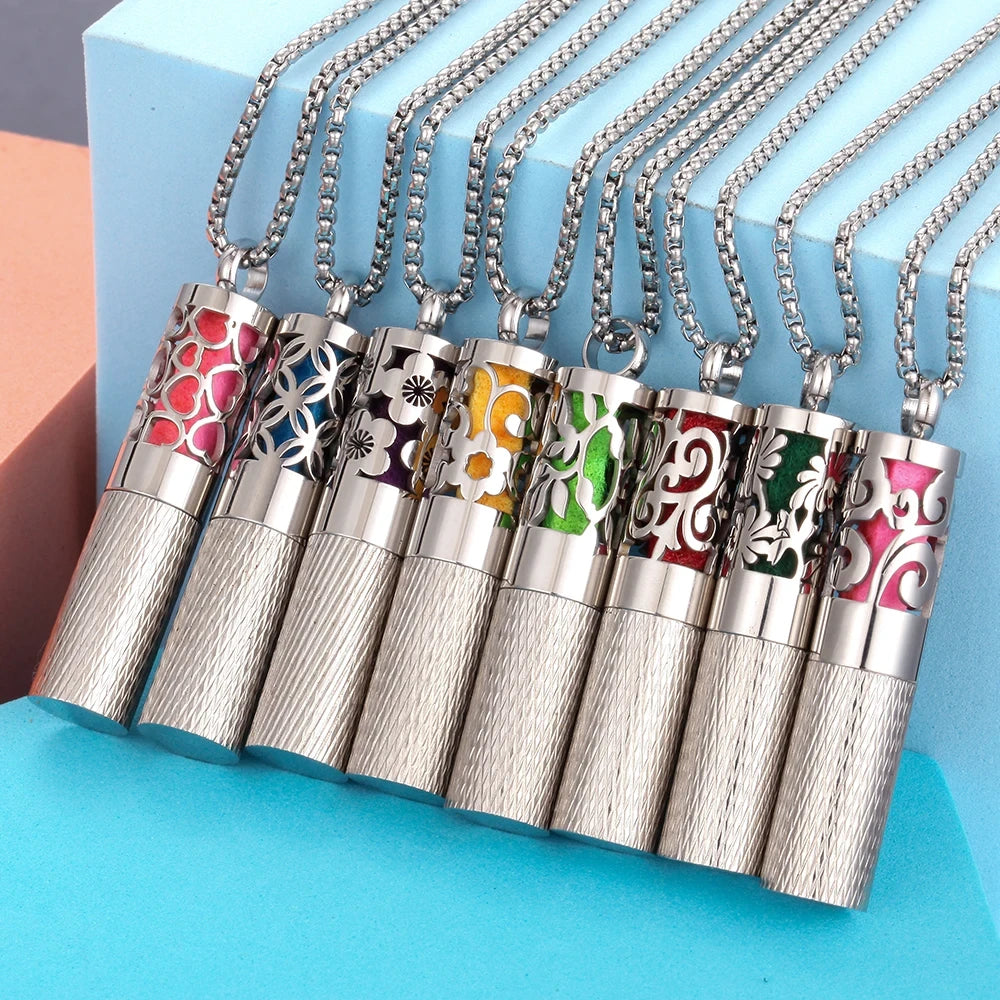 Stainless Steel Aromatherapy Locket Necklace